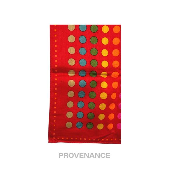 🔴 Yves Saint Laurent YSL Handkerchief Scarf 50 - Red Dot - Picture 4 of 5